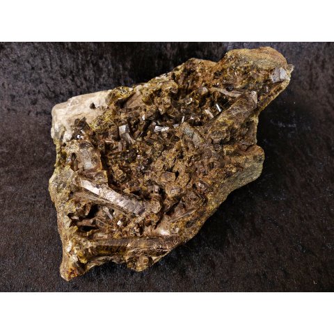 TV01 Turmalin Verdelith Formation Stufe 2450 g dicht gepackte Kristalle