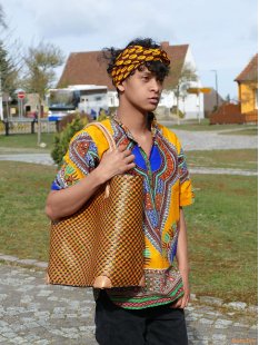 Rabane / Rattan Korb Frezy ohne Innenfutter Farbmix 38 cm...