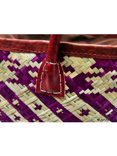 Rabane / Rattan Korb Frezy ohne Innenfutter Farbmix 38 cm = Code gelb