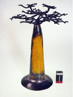 1 St&uuml;ck &Ouml;lfass Blech Deko Baobab 28 - 30 cm...