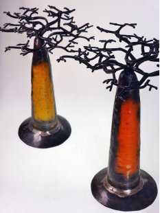 1 St&uuml;ck &Ouml;lfass Blech Deko Baobab 28 - 30 cm...