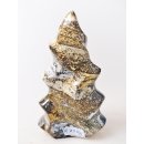 JaS64 Skulptur Freeform Flamme polychromer Madagaskar Jaspis 13 cm 760 g