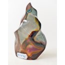 JaS65 Skulptur Freeform Flamme polychromer Madagaskar Jaspis 12 cm 470 g