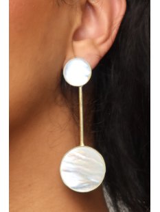 1 Paar Designer Ohrstecker 40 mm Perlmutt auf Messing...