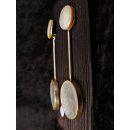 1 Paar Designer Ohrstecker 40 mm Perlmutt auf Messing vergoldet Lailah No.01