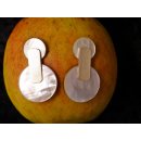 1 Paar Designer Ohrstecker 75 mm Perlmutt auf Messing vergoldet Lailah No.02