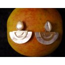 1 Paar Designer Ohrstecker 30 mm Perlmutt auf Messing vergoldet Lailah No.03