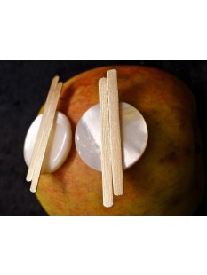 1 Paar Designer Ohrstecker 60 mm Perlmutt auf Messing...