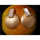 1 Paar Designer Ohrstecker 50 mm Perlmutt auf Messing vergoldet Lailah No.07