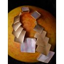 1 Paar Designer Ohrstecker 80 mm Perlmutt auf Messing vergoldet Lailah No.09