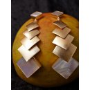 1 Paar Designer Ohrstecker 80 mm Perlmutt auf Messing vergoldet Lailah No.09