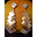 1 Paar Designer Ohrstecker 80 mm Perlmutt auf Messing vergoldet Lailah No.09