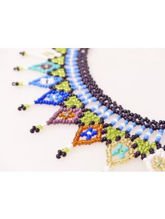 Embera Glasperlenschmuck Kette im Boho-Ibiza Stil No.01 = 45 cm