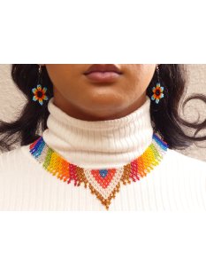 Embera Glasperlenschmuck Kette im Boho-Ibiza Stil No.10 =...