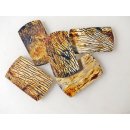 5 x Hornplatten antik braun 35 x 20 x 5 mm No.01