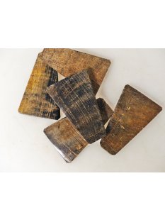 5 x Hornplatten antik braun 50 x 30 x 5 mm No.02