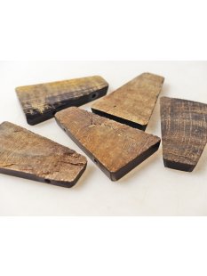 5 x Hornplatten antik braun 50 x 30 x 5 mm No.02