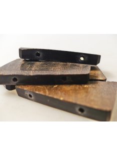 5 x Hornplatten antik braun 50 x 30 x 5 mm No.02