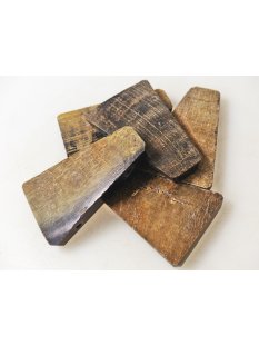 5 x Hornplatten antik braun 50 x 30 x 5 mm No.02