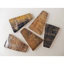 5 x Hornplatten antik braun 50 x 30 x 5 mm No.02