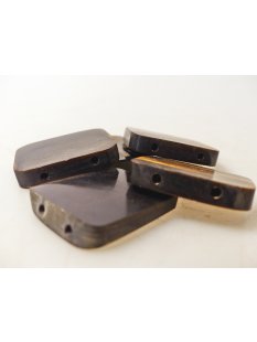 5 x Hornplatten  Karomuster 35 x 30  x 5 mm No.05