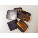 5 x Hornplatten  Karomuster 35 x 30  x 5 mm No.05