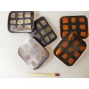 5 x Hornplatten  Karomuster 35 x 30  x 5 mm No.05