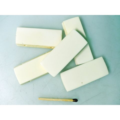 5 x Knochenplatten hell 50 x 20  x 5 mm No.06