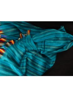 Schal aus Alpaka Wolle handgewebt in Kolumbien BIO 170 x 60 cm No. 01 gr&uuml;n