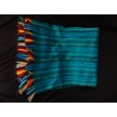 Schal aus Alpaka Wolle handgewebt in Kolumbien BIO 170 x 60 cm No. 01 gr&uuml;n