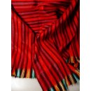 Schal aus Alpaka Wolle handgewebt  in Kolumbien BIO 170 x 60 cm No. 02 hellrot