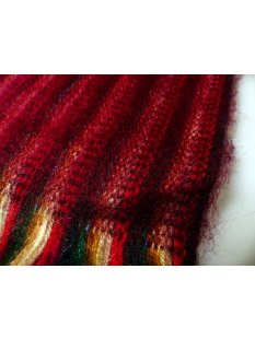 Schal aus Alpaka Wolle handgewebt in Kolumbien BIO 170 x 60 cm No. 03 dunkelrot