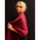 Schal aus Alpaka Wolle handgewebt in Kolumbien BIO 170 x 60 cm No. 03 dunkelrot