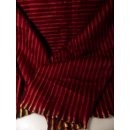 Schal aus Alpaka Wolle handgewebt in Kolumbien BIO 170 x 60 cm No. 03 dunkelrot