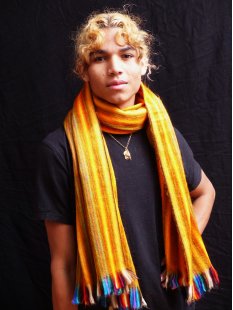 Schal aus Alpaka Wolle handgewebt  in Kolumbien BIO 170 x...
