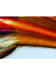 Schal aus Alpaka Wolle handgewebt  in Kolumbien BIO 170 x 60 cm No. 06 orange