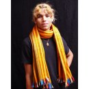 Schal aus Alpaka Wolle handgewebt  in Kolumbien BIO 170 x 60 cm No. 06 orange