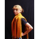 Schal aus Alpaka Wolle handgewebt  in Kolumbien BIO 170 x 60 cm No. 06 orange