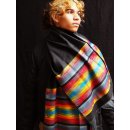 Schal aus Schafwolle + Baumwolle handgewebt  in Kolumbien BIO 170 x 60 cm