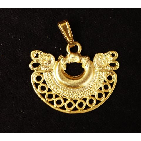 Replik 12 Anh&auml;nger kosmologische Figur Goldmuseum Bogota 30 x 40 mm