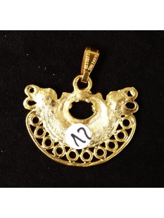 Replik 12 Anh&auml;nger kosmologische Figur Goldmuseum Bogota 30 x 40 mm