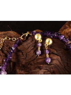 No. 29 Set Kette und Ohrstecker Anh&auml;nger kosmologische Figur Goldmuseum Bogota L: 40 cm