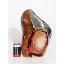 JaS67 Skulptur Freeform polychromer Madagaskar Jaspis 180 mm 1800 g