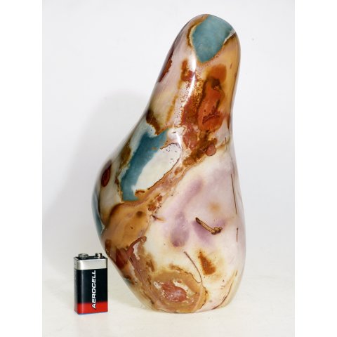 JaS69 Skulptur Freeform polychromer Madagaskar Jaspis 250  mm 4455 g