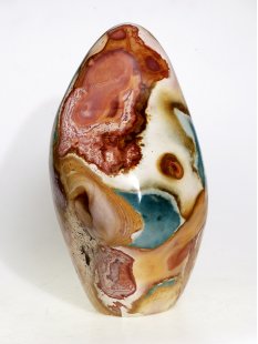 JaS69 Skulptur Freeform polychromer Madagaskar Jaspis 250  mm 4455 g