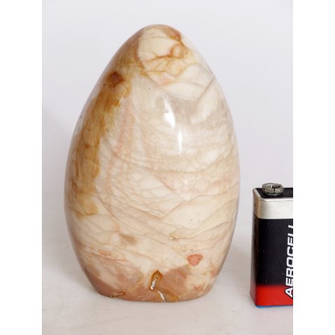 JaS79 Skulptur Freeform polychromer Madagaskar Jaspis 110  mm 680 g