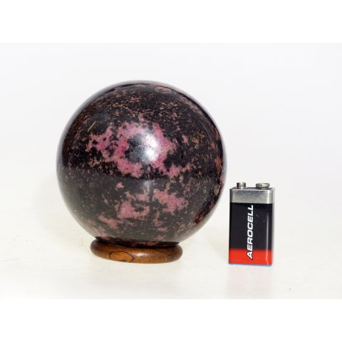 KRh01 Rhodonit Kugel Madagaskar poliert D: 100 mm 2013 g