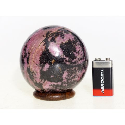 KRh06 Rhodonit Kugel Madagaskar poliert D: 93 mm 1323 g