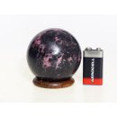 KRh07 Rhodonit Kugel Madagaskar poliert D: 77 mm 709 g