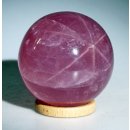 KRQ193 Rosenquarz Kugel mit Stern (Asterismus) poliert D: 85 mm original Madagaskar 900 g